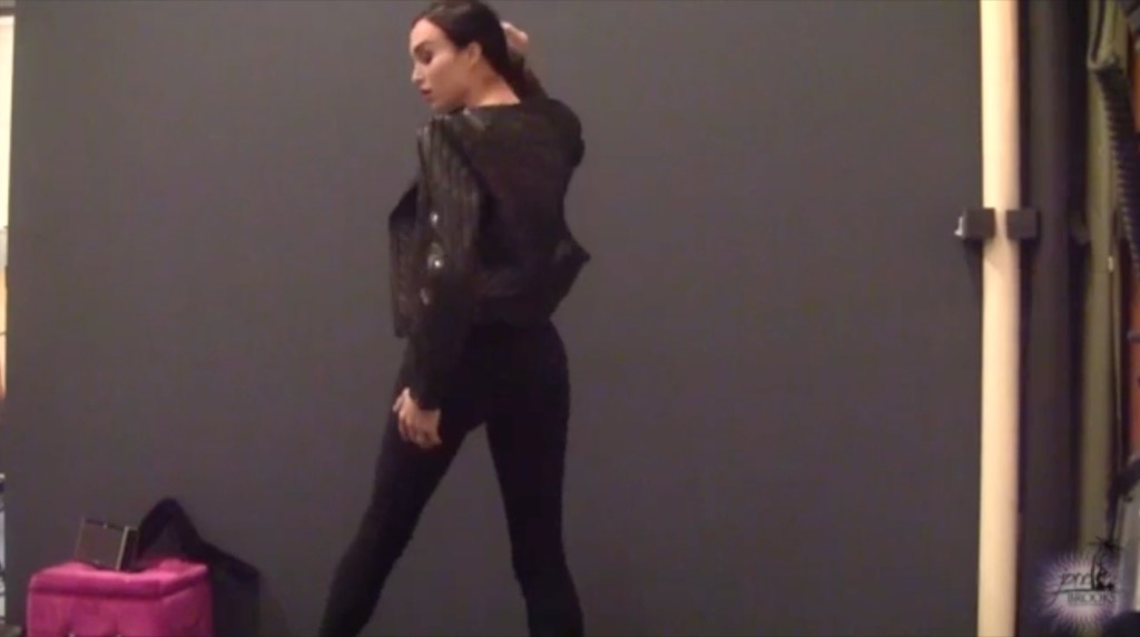 Watch the behind the scenes of jonelle in a libidinous black jacket getting naughty on cam. 